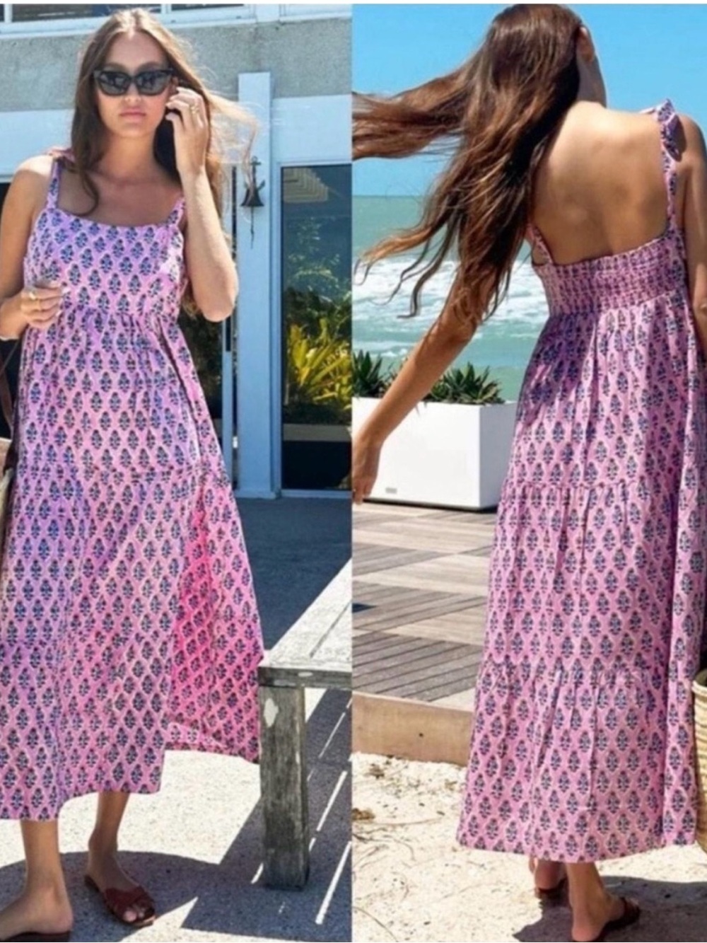 Emerson Fry India Collection Sara Tier Dress in the Day Flowers— Womens M